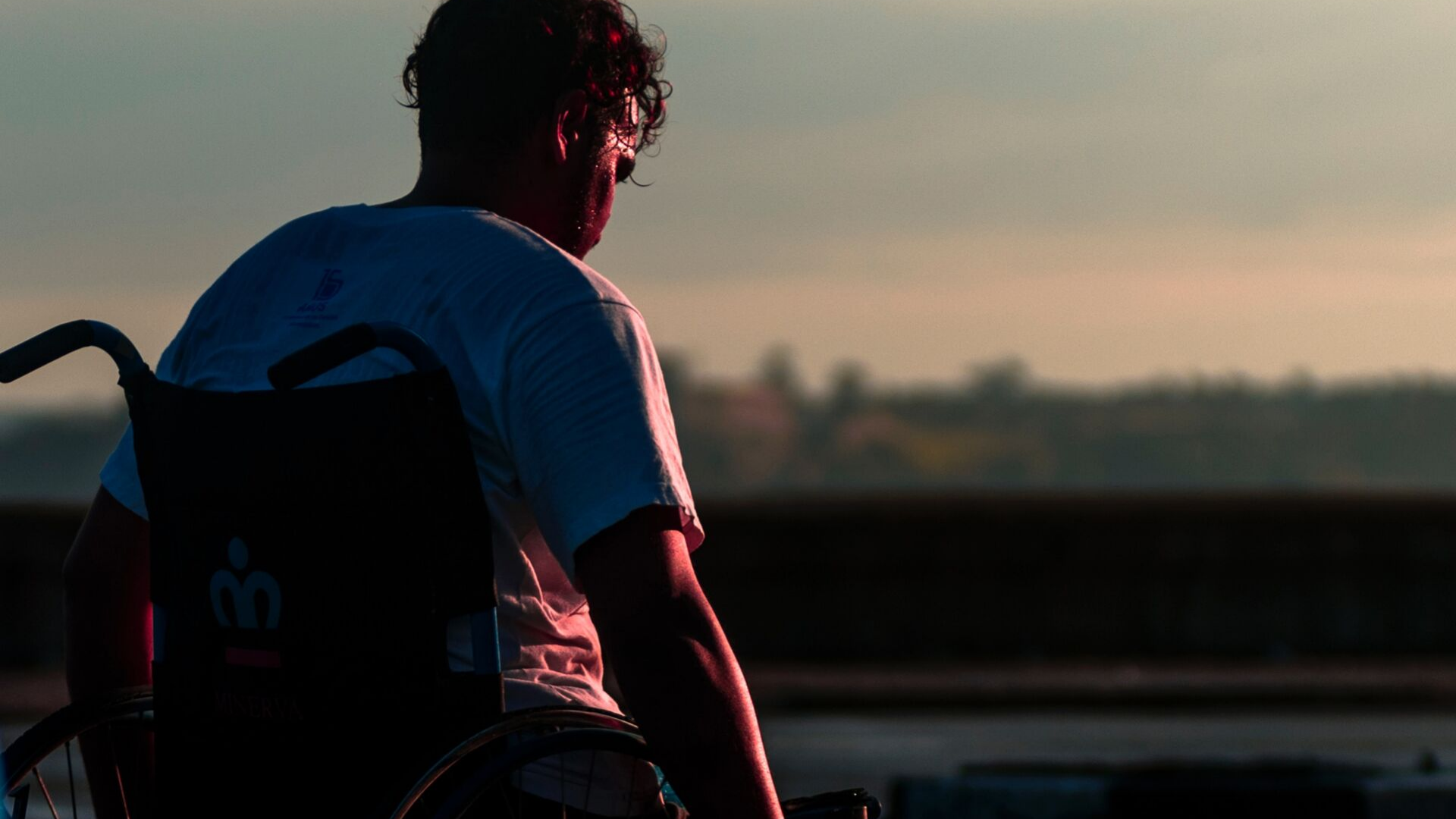 Man in wheelchair rectangle