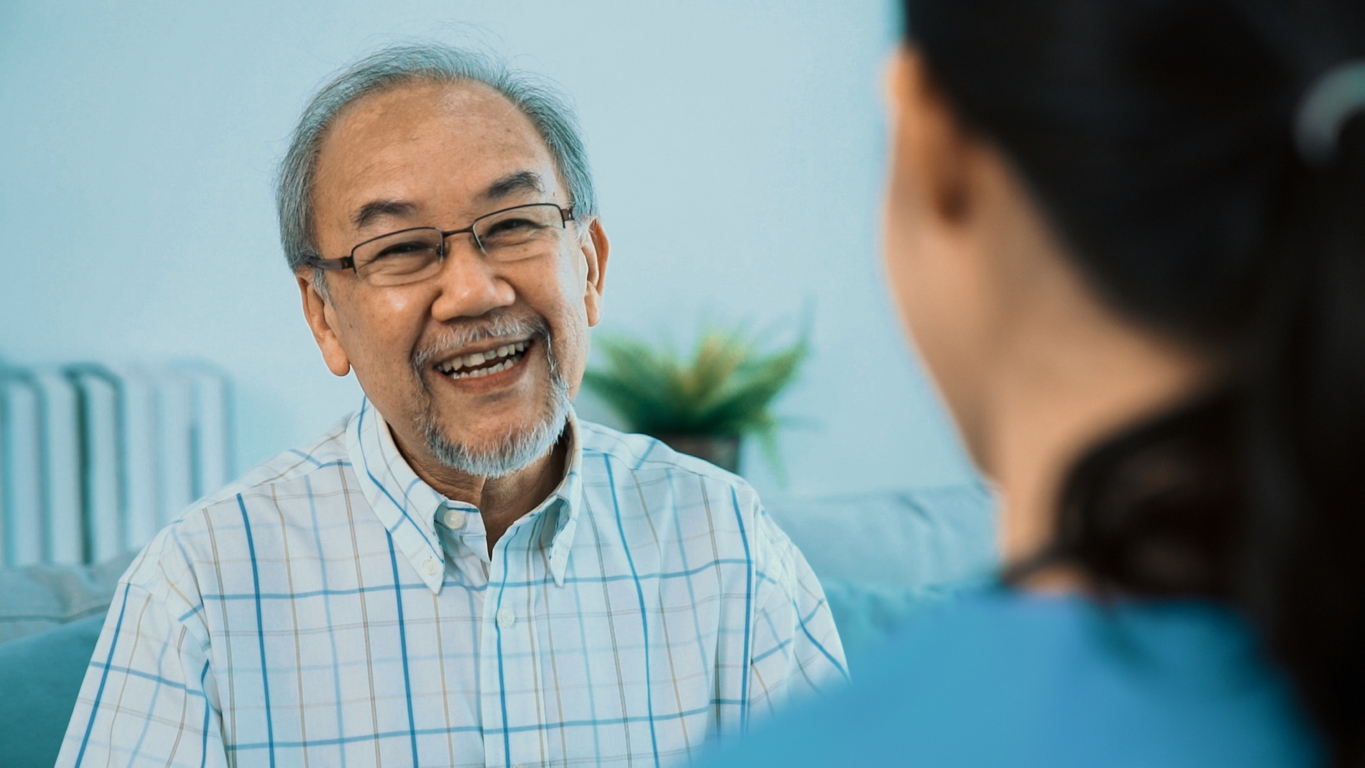 Older male patient nurse