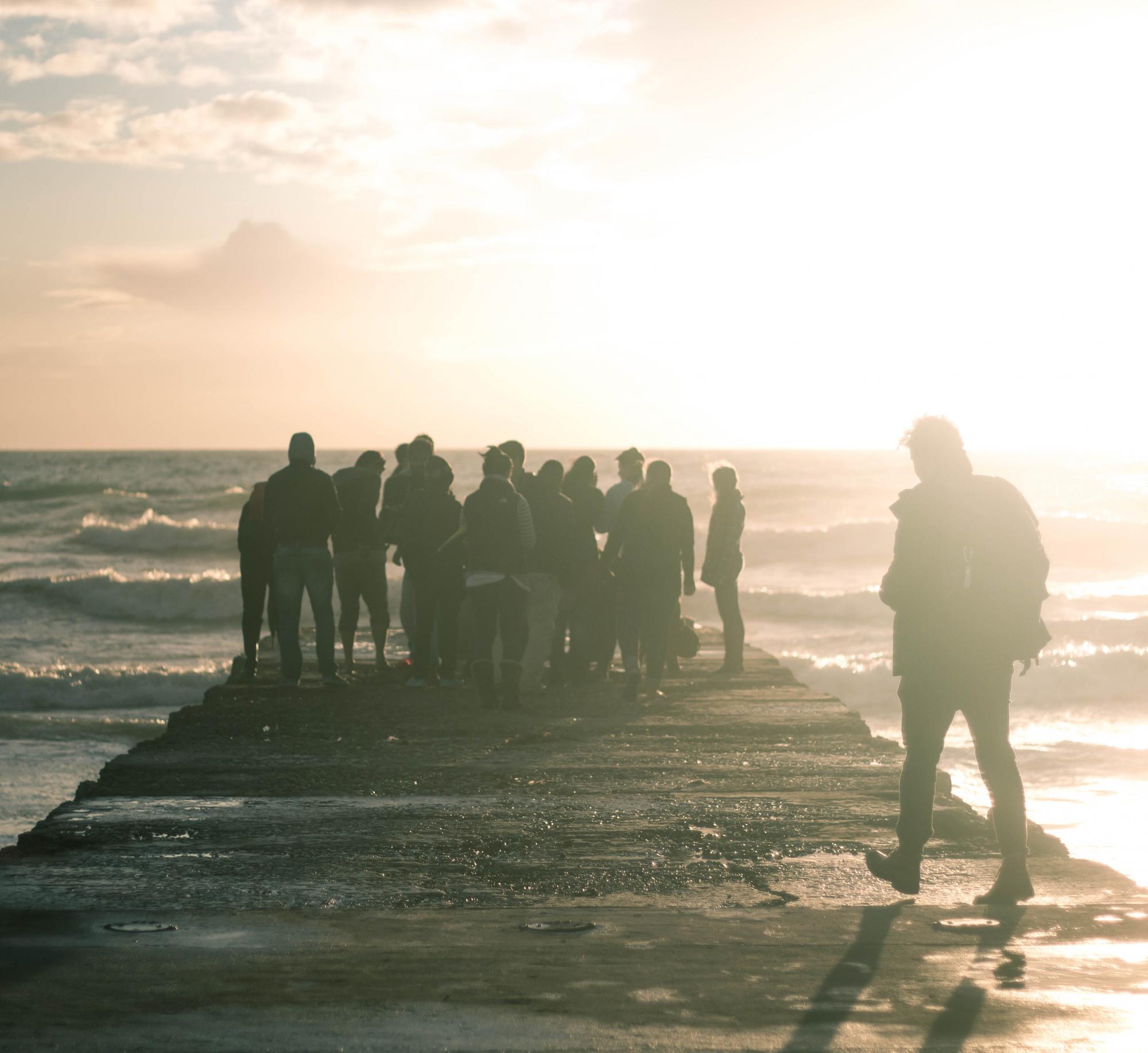 Young people beach